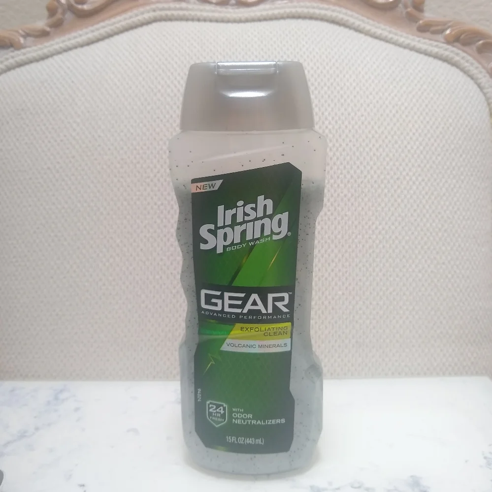 Irish Spring Gear Exfoliating Clean Body Wash 15 Oz New Not Full